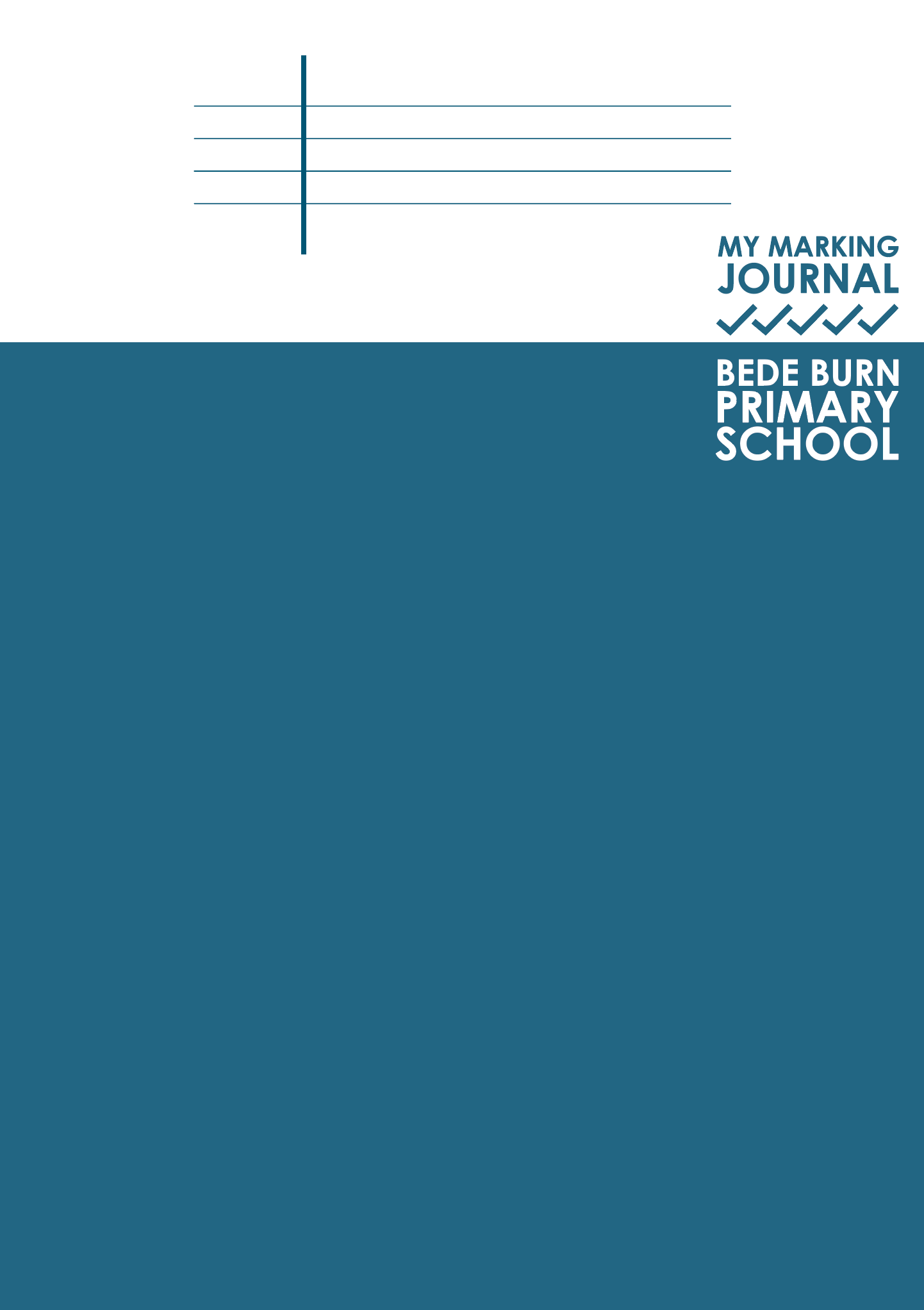 Bede Burn Primary — A teacher marking journal built around one repeating lesson-review spread