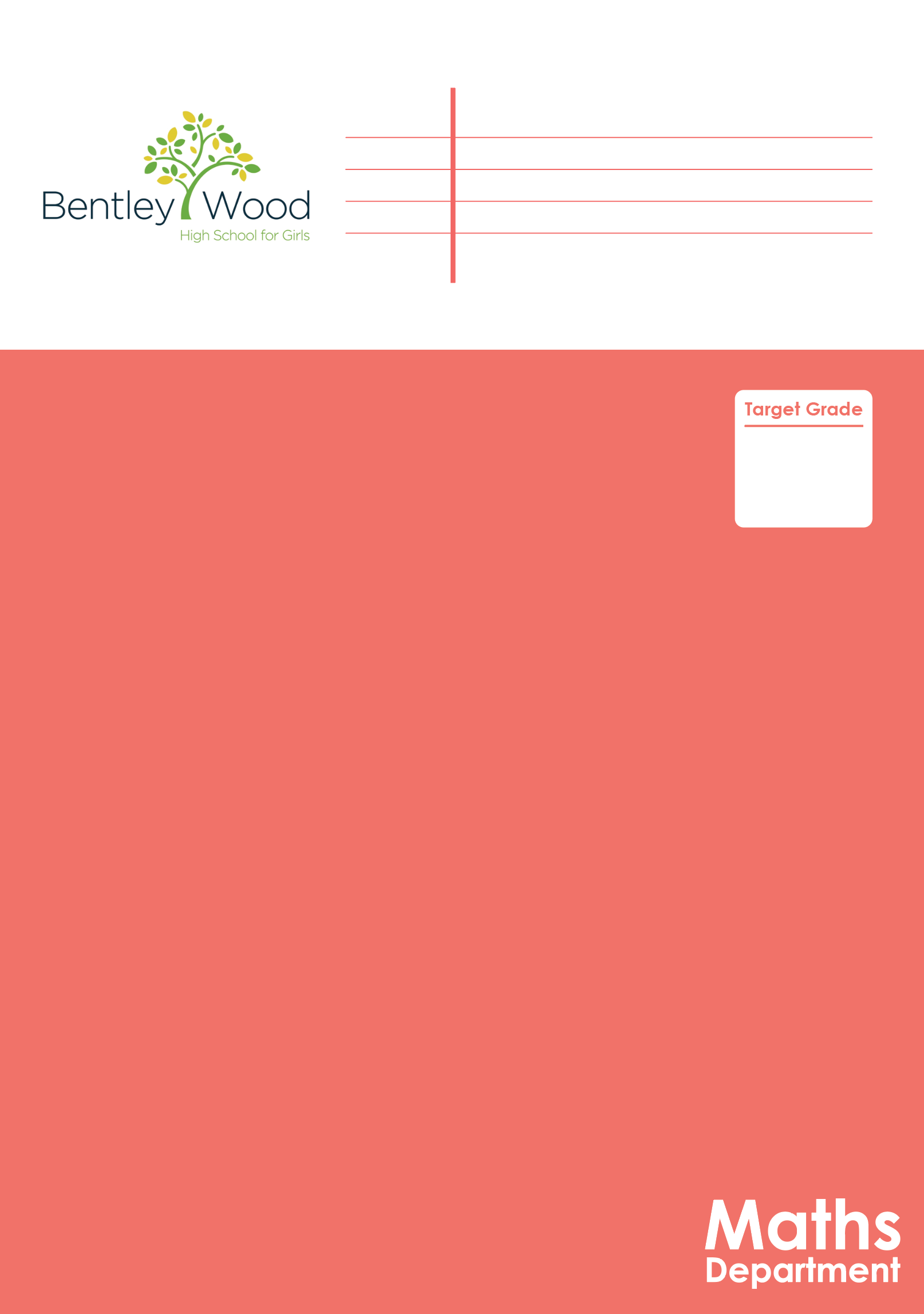 Bentley Wood — A 68-page squared maths book with a numeracy mat, target tracker and equivalences spread