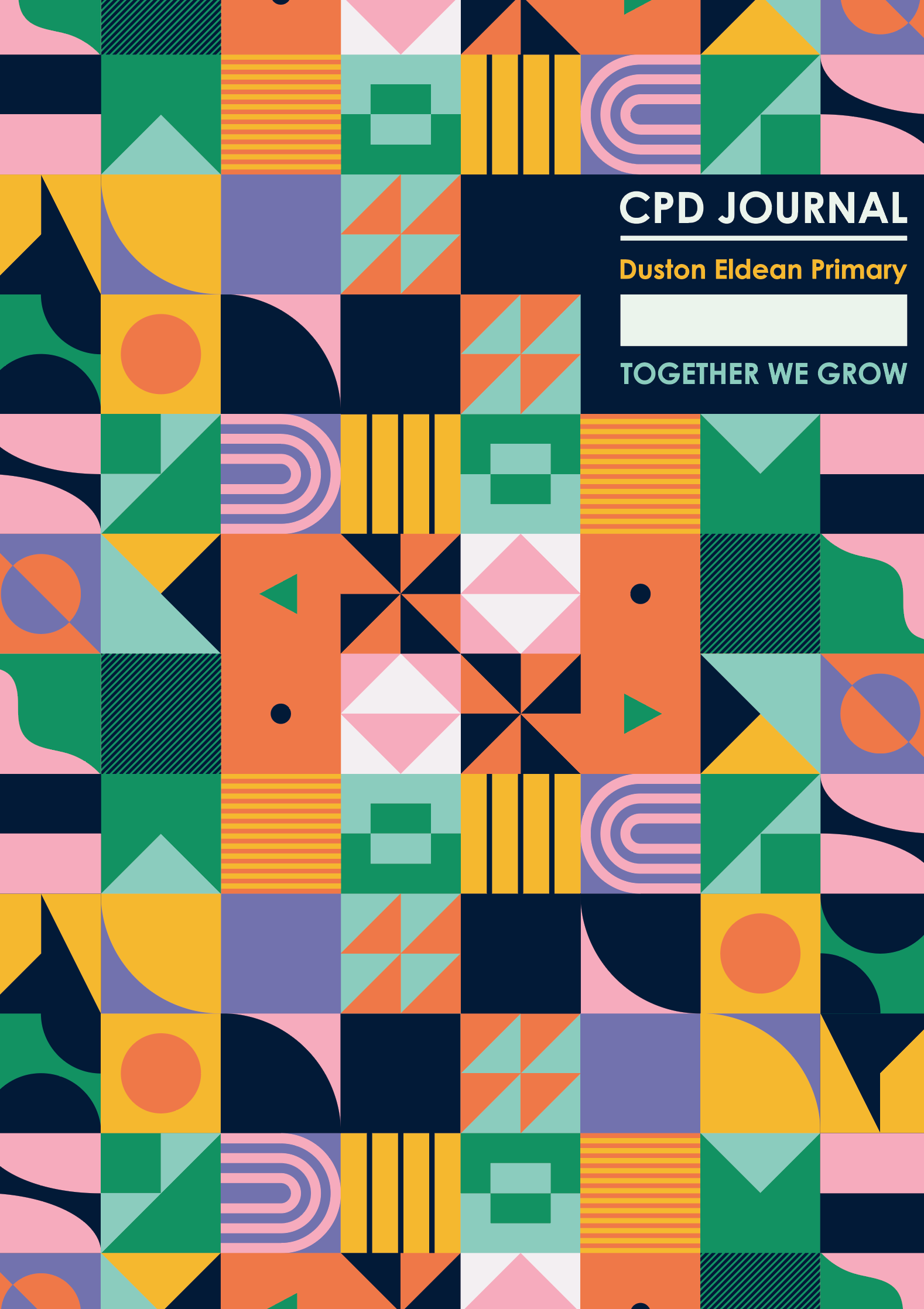 Duston Eldean Primary — A staff CPD journal built around an index, training write-ups, and actions and review