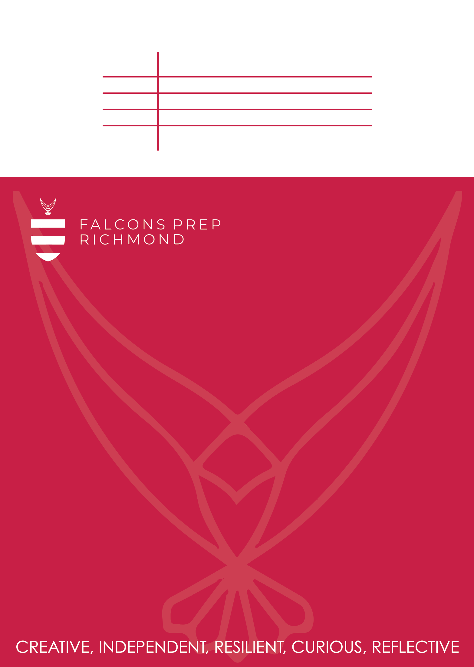 Falcon Preparatory School — An exercise book built around feedback, literacy, and independent improvement