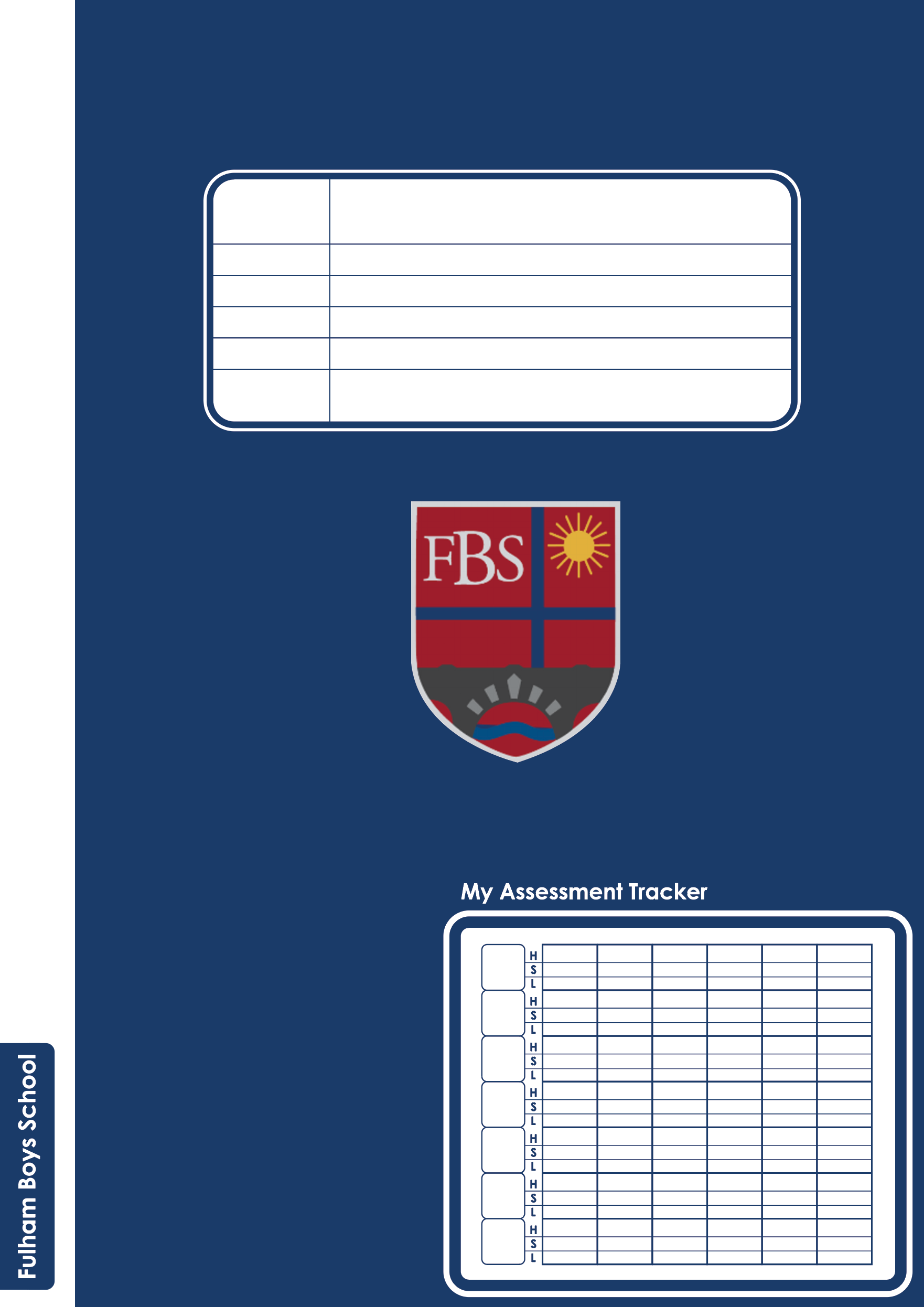 Fulham Boys School — A cross-curricular exercise book built around literacy, reflection, and character development