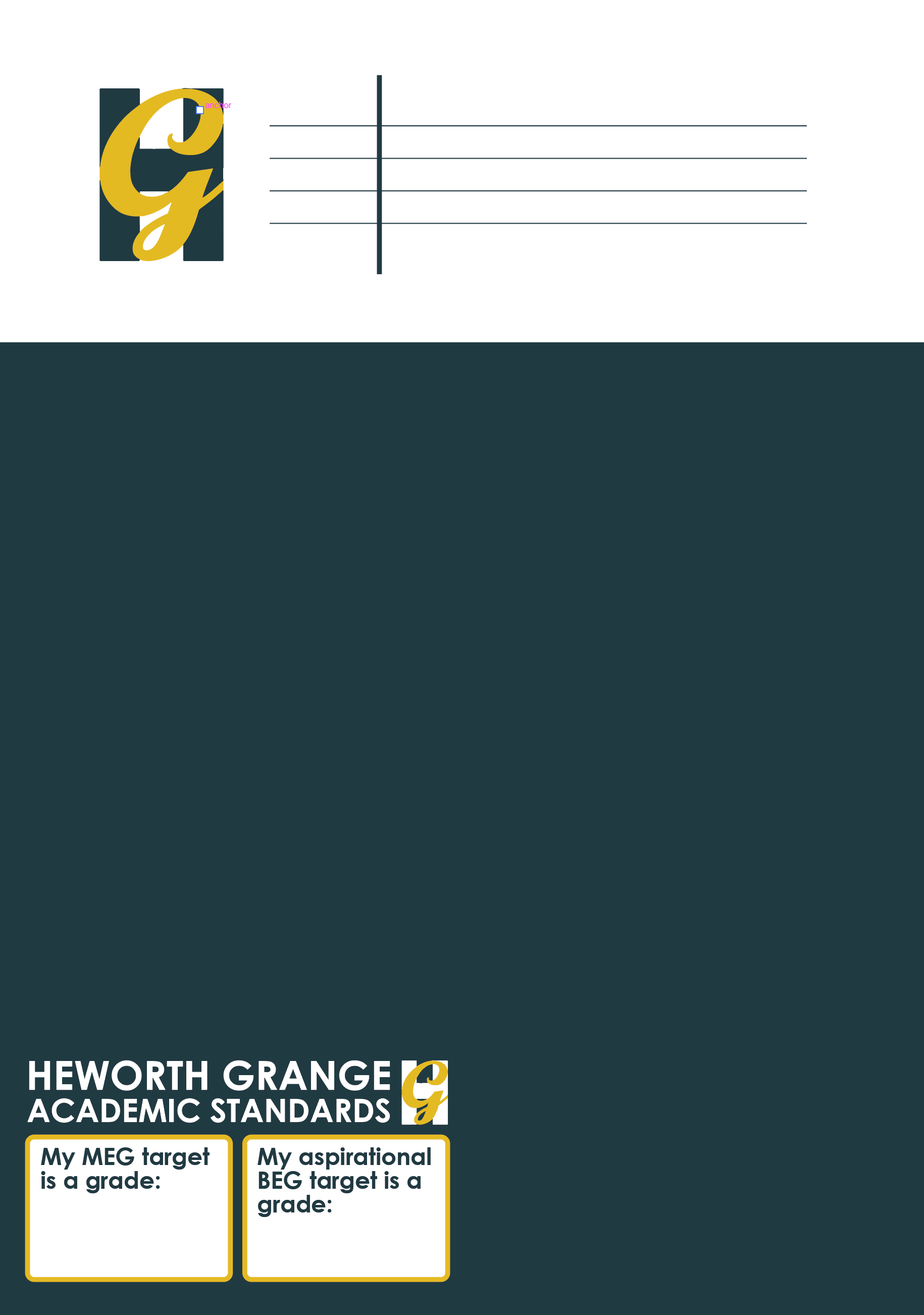 Heworth Grange School — A cross-curricular exercise book built around targets, feedback, and high standards