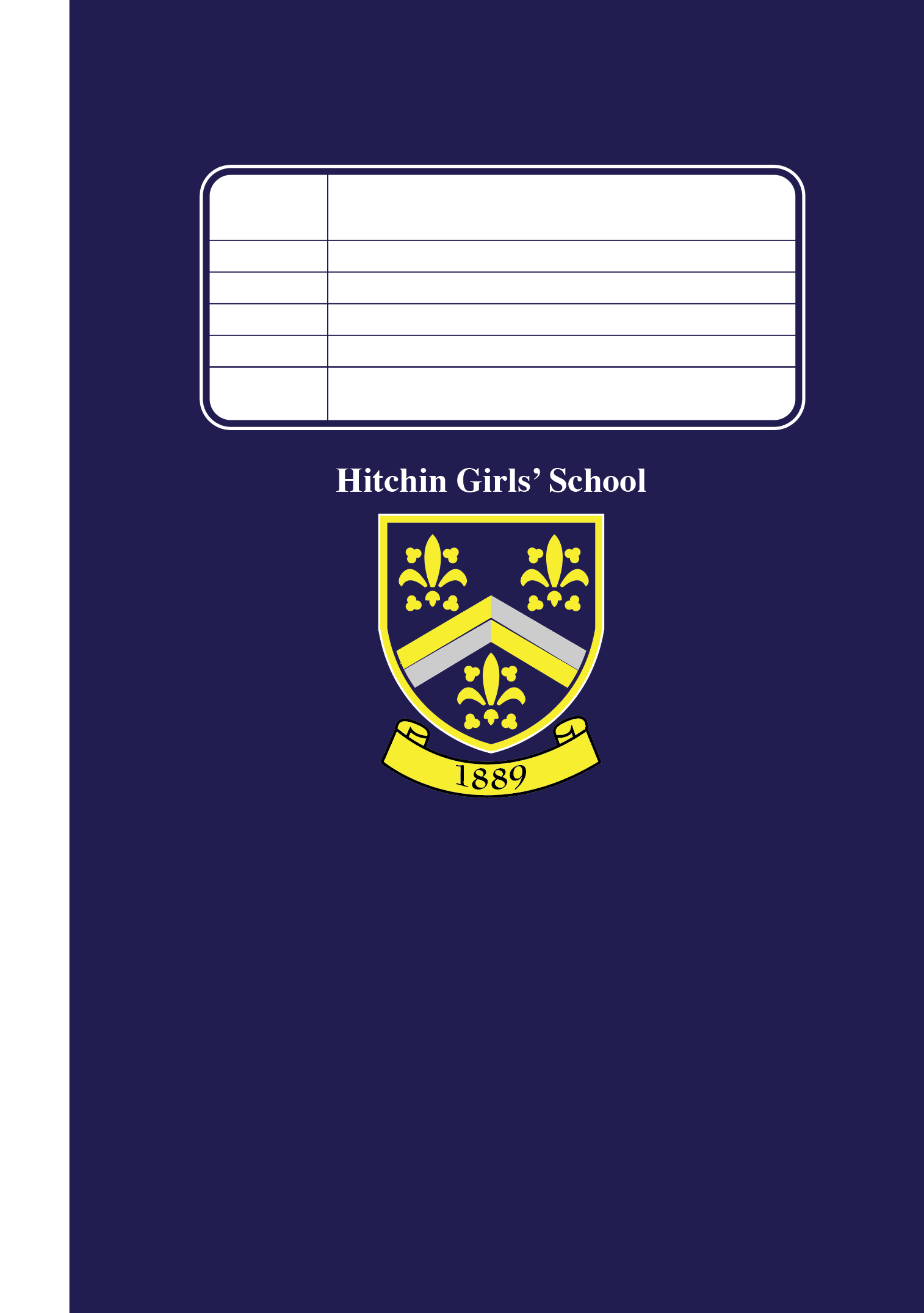 Hitchin Girls’ School — An Art & Design workbook built around knowledge organisers, assessment, and creative development