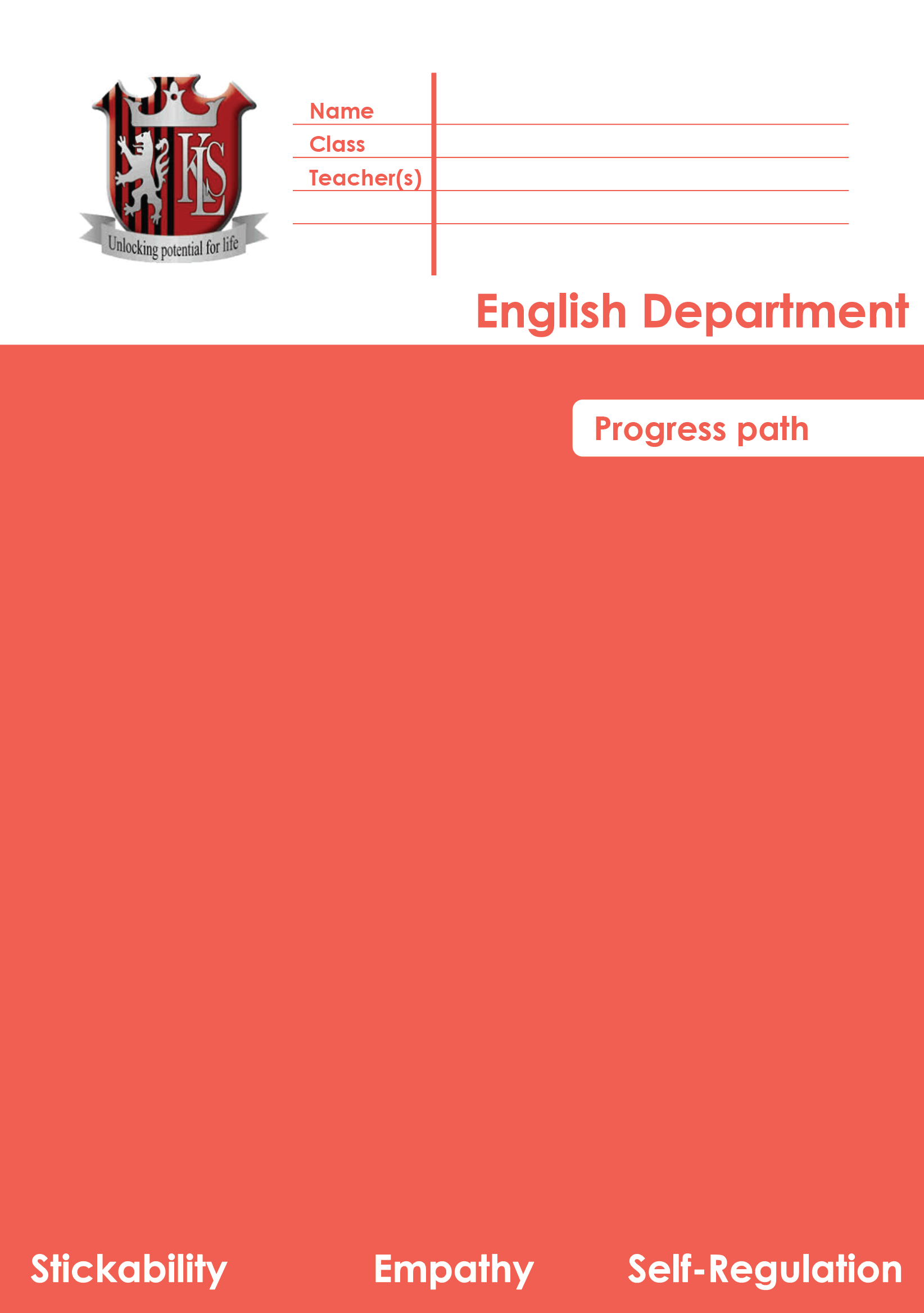 Kings Langley School — A cross-curricular exercise book built around feedback, literacy, and student progress